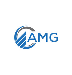 Amg Flat Accounting Logo Design On White