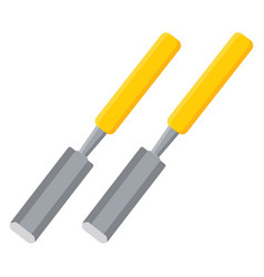 Chisel Tools On A White Background