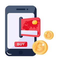 Online Payment Icon In Flat Style