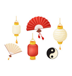 Set Traditional Lantern Hanging Lamp With Gold