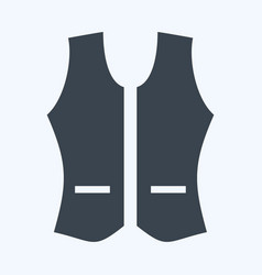 Icon Vest 1 - Glyph Stylesimple Editable Stroke