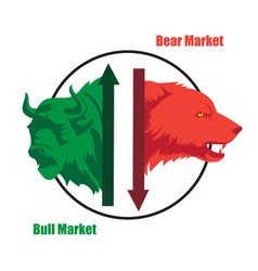 Stock Market Concept With Bull And Bear