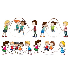 Children Playing Skipping Rope