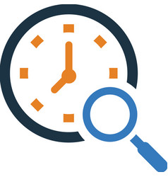 Search Time Duration Icon Glyph Style Eps