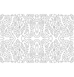 Art For Coloring Book Page With Linear Pattern