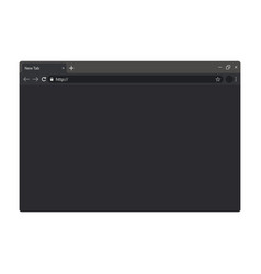 Dark Grey Empty Browser Page With Toolbar