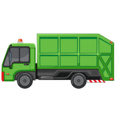 Garbage Truck In Green Color