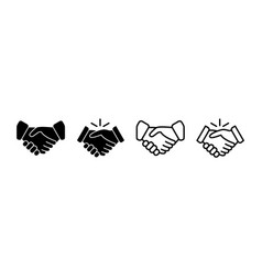 Hand Shake Icon Business Handshake Contract