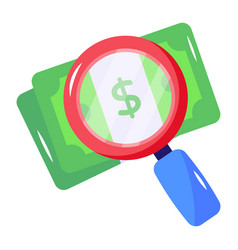 Handy Flat Icon Of Find Money