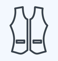 Icon Vest 1 - Line Stylesimple Editable Stroke