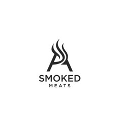 Letter A For Smoky Restaurant Logo Design