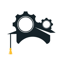 Graduation Cap With Gear Icon