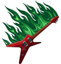 Of Burning Electric Guitar