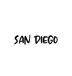 San Diego City Handwritten Typography Word Text