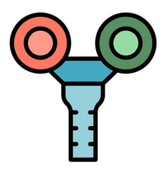 Train Traffic Lights Icon Flat