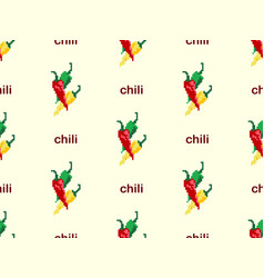 Chili Cartoon Character Seamless Pattern