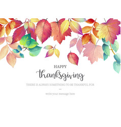 Happy Thanksgiving Background With Autumn Leaves