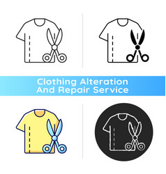 Resizing Clothes Black Linear Icon