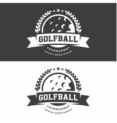 Set Of Golf Club Logo Badges Volleyball Design