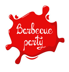 Lettering Barbecue Party