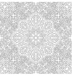 Line Art For Coloring Book With Square Pattern