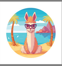 Llama Cute Funny Cartoon Kawaii Watercolor Yoga