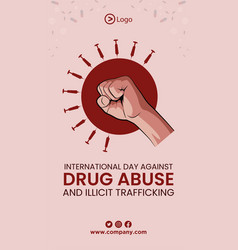 Stop Drug Portrait Template Design