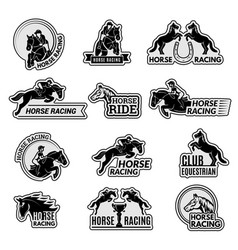 Equestrian Club Logo Racehorse Sport Emblems