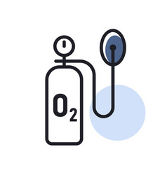 Medical Oxygen Cylinder Icon Sign