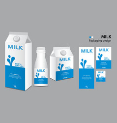 Milk Package Design Label Boxes