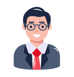 Trendy Flat Icon Design Of Businessman