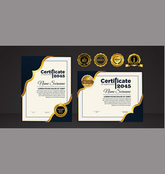 Modern Certificate Template In Gradation And Gold