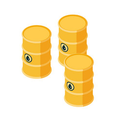 Oil Barrels Isometric Composition