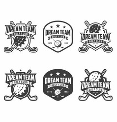 Set Of Golf Club Logo Badges Volleyball Design