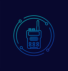 Radio Set Portable Transceiver Line Icon