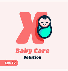 Alphabet X Baby Care Logo