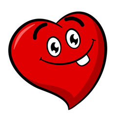 Cute Cartoon Red Heart Emotions Faces Funny