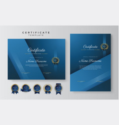 Dark Blue Certificate Of Achievement Template