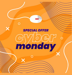 Flat Cyber Monday Posts Set