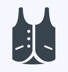 Icon Vest 2 - Glyph Stylesimple Editable Stroke