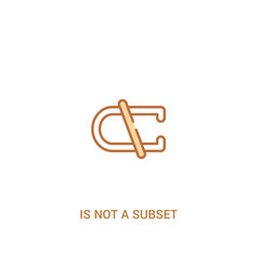 Is Not A Subset Concept 2 Colored Icon Simple