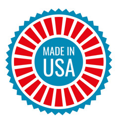 Made In Usa Sticker Round Label In Vintage Style