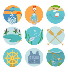 Set Of Fishing Icons