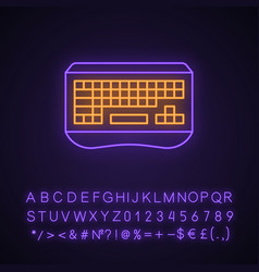 Gaming Keyboard Neon Light Icon