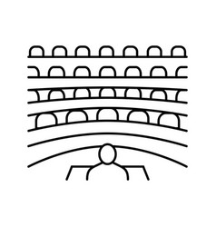 Lecture Hall College Teacher Line Icon