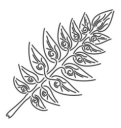 Line Art With Black Decorative Leaf Shape