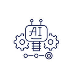 Ai Bot Icon Artificial Intelligence Line