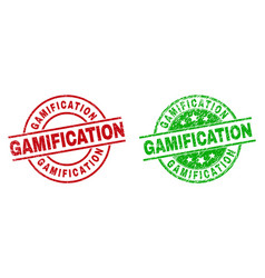 Gamification Round Badges With Scratched Surface