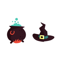 Halloween Of A Witch Hat And Bowl