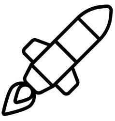 Missile Icon Line Icon Isolated